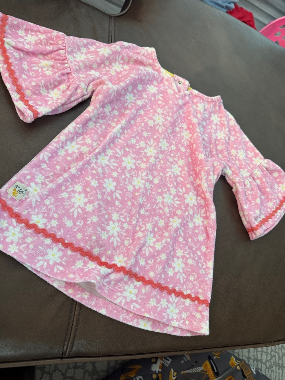 Wildflowers Pink Floral Kids Swim Coverup